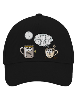 Čaj o piatej, káva stále šiltovka baseballka Black
