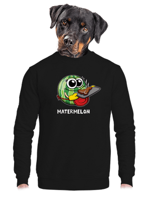 Melouní rodina unisex mikina bez kapucne Black