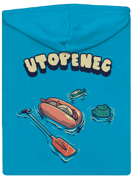 Utopenec dámska mikina na zips Blue Atol