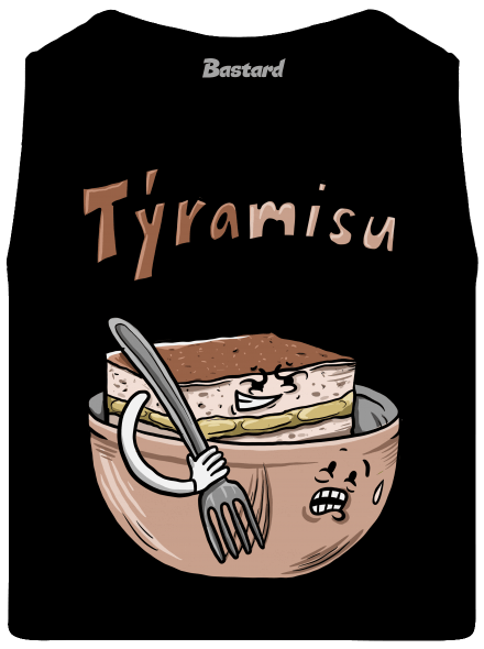 Týramisu pánske tielko Black