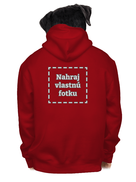 Vlastná potlač pánska mikina na zips Red