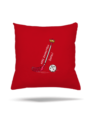 Kráľ zahnutých čepelí - florbal vankúš Red