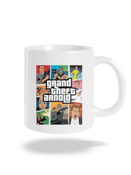 Grand Theft Arnold klasický hrnček White