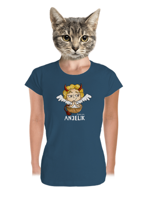 Anjelik dámske tričko prémium Petrol Blue