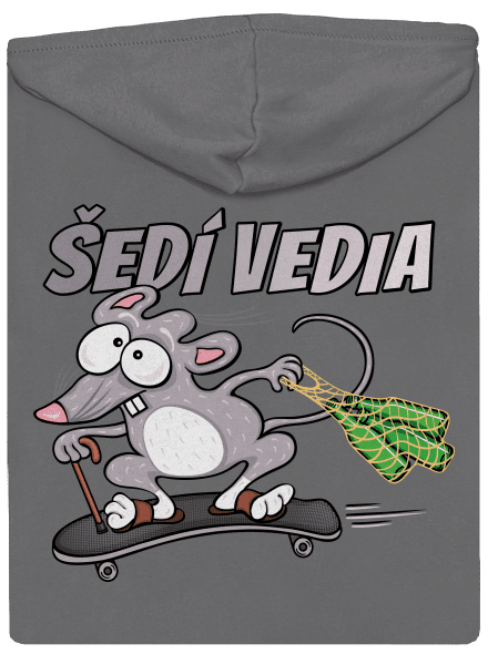 Šedí vedia - myšiak dámska mikina na zips Steel Gray