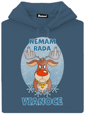 Nemám rád Vianoce dámska mikina klokanka Denim