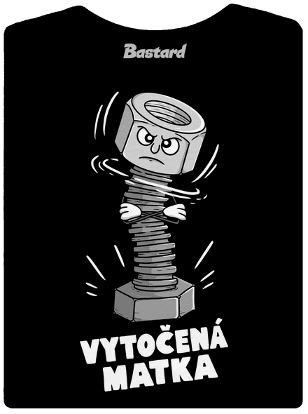 Vytočená matka dámske tričko s lemom Black