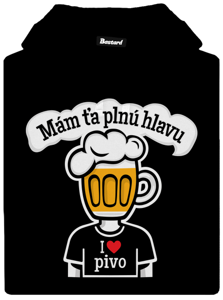 Mám ťa plnú hlavu pánska mikina klokanka Black