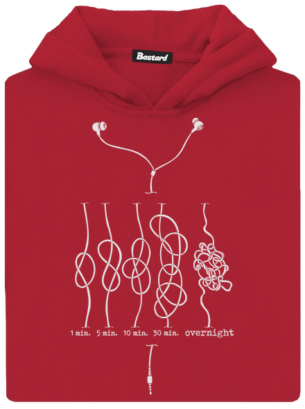 Škola uzlovania detská mikina klokanka Fire Red