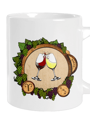 Vínny horoskop: Baran veľký hrnček White