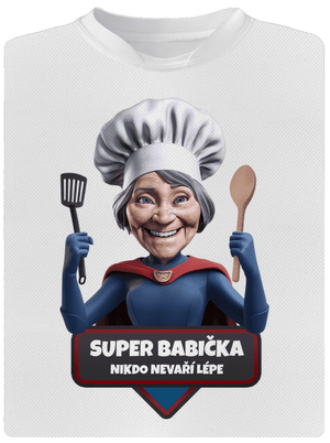 Super babička detské športové tričko White