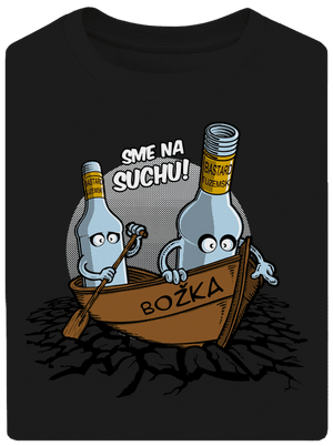 Na suchu unisex tričko oversized Black