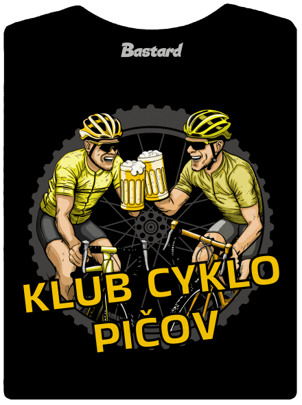 Klub cyklo pičov dámske tričko Black