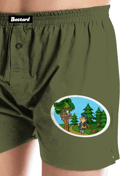 Stretnutie s medveďom pánske trenky Khaki