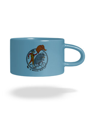 Cyklistický horoskop: Býk hrnček makronka Blue Macaron