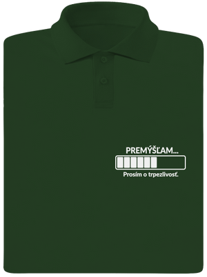 Premýšľam pánska polokošeľa Bottle Green Mal