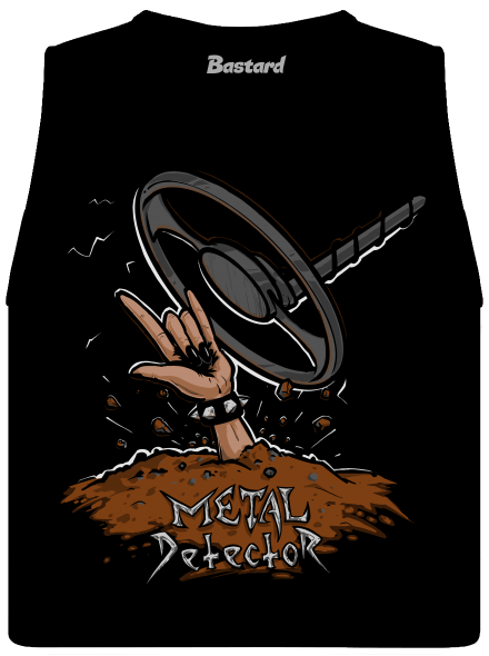 Metal detector dámske tielko voľné Black