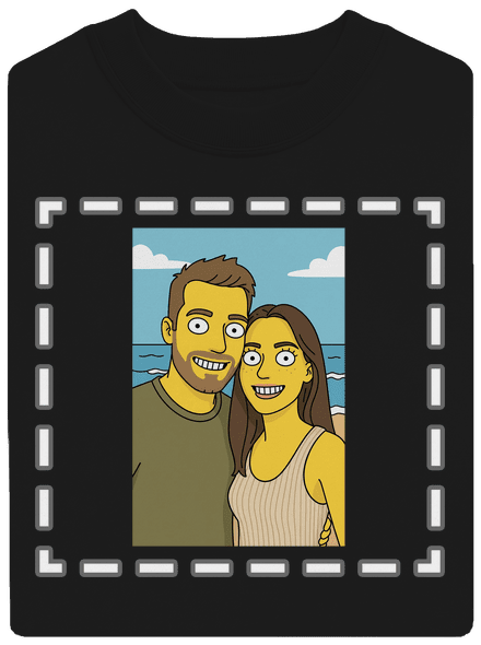 Simpsonovi z vlastnej fotky unisex mikina bez kapucne Black