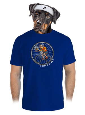 Cyklistický horoskop: Ryby pánske športové tričko Royal Blue Mal