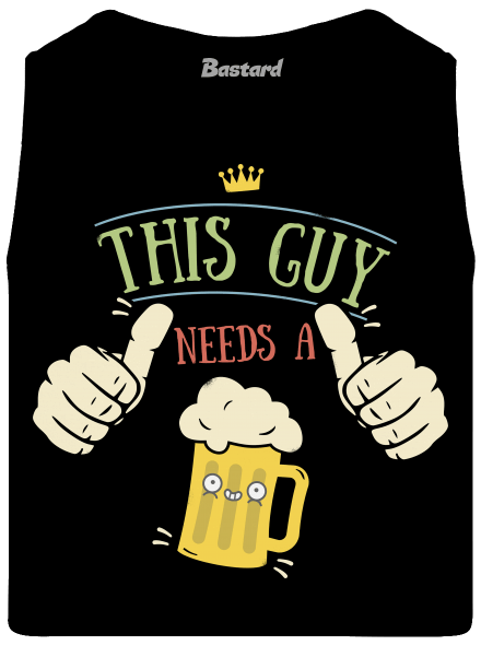 This guy needs a beer pánske tielko Black