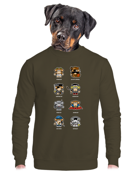 Tlupa opíc unisex mikina bez kapucne Urban Khaki