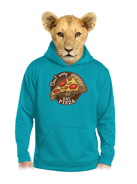 Pizza detská mikina klokanka Hawaiian Blue