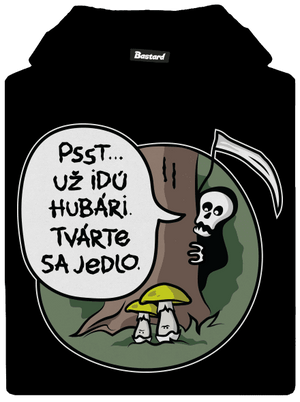 Muchotrávky zelené detská mikina klokanka Black