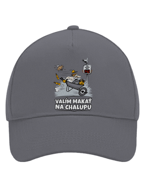 Valím na chalupu šiltovka baseballka Graphite grey