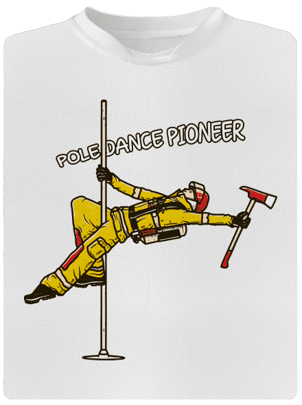 Pole Dance by Dežik pánske športové tričko White