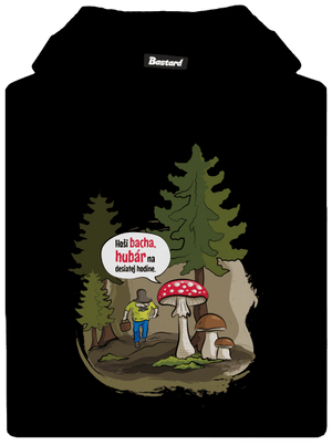 Bacha hubár detská mikina klokanka Black