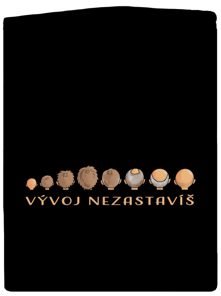 Vývoj nezastavíš pánska mikina na zips Black