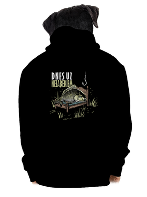 Dnes už nezaberiem pánska mikina na zips Black