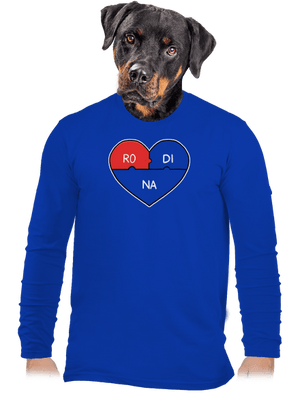 Rodinné puzzle pánske dlhý rukáv Royal Blue