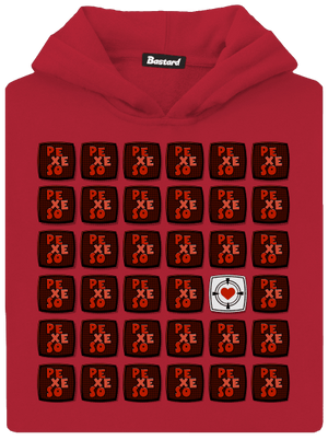 Pexeso detská mikina klokanka Fire Red