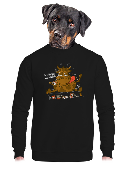 Hovädzie na hubách unisex mikina bez kapucne Black