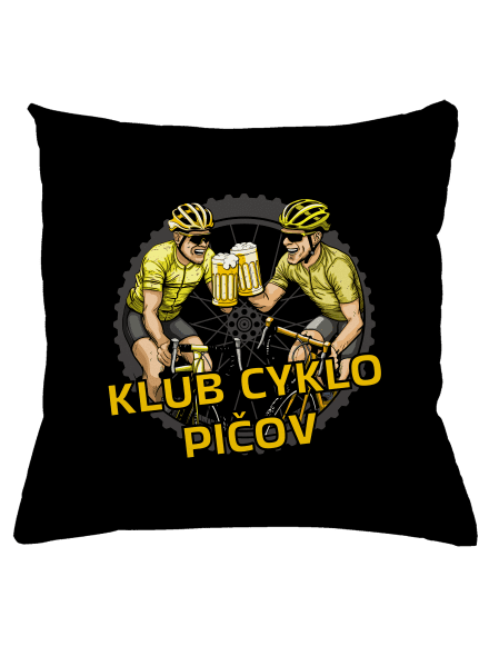 Klub cyklo pičov vankúš Black