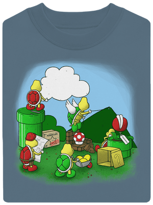 Ako sa stavia nový level? unisex mikina bez kapucne Nordic Blue