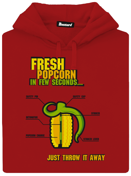 Popcorn grenade dámska mikina klokanka Red Mal