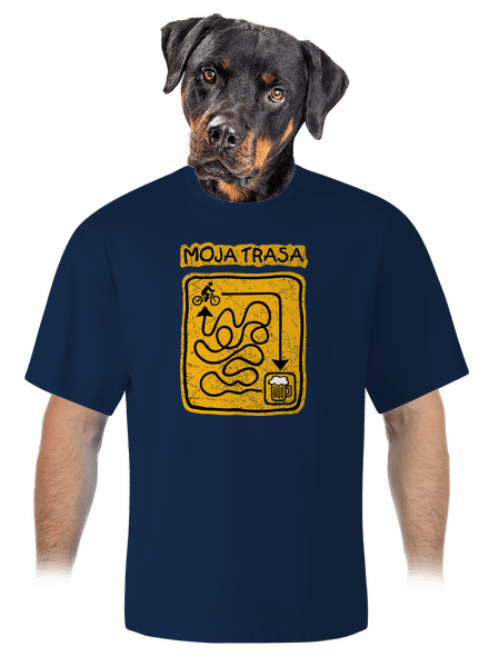 Moja trasa unisex tričko oversized Midnight Blue