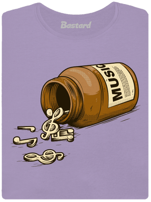 Music Pills dámske tričko s lemom Lavender