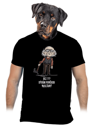 Neklidný - vlastný text pánske tričko Black