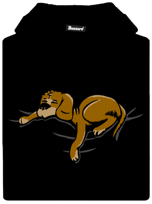 Spiaci pes detská mikina klokanka Black