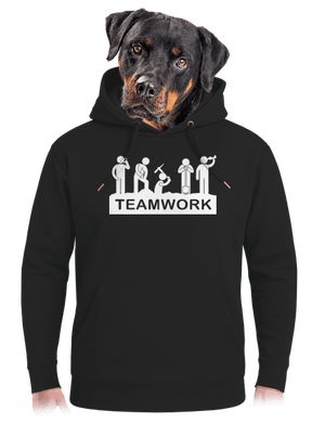 Flákači unisex mikina premium Dark Black