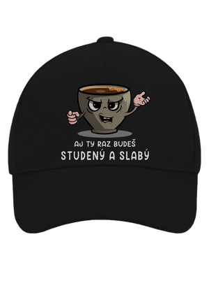 Studená káva šiltovka baseballka Black