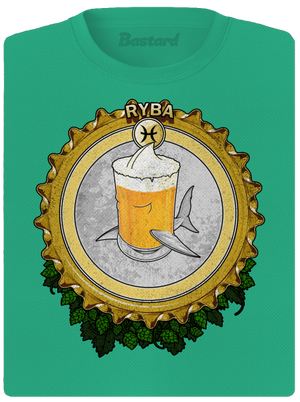 Pivný horoskop: Ryba dámske športové tričko Mint Mal