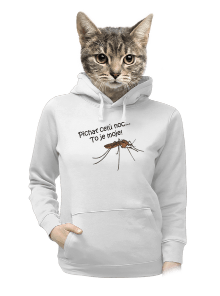 Komár s výdržou dámska mikina klokanka White