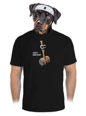 Chceš naklepať? pánske športové tričko Black