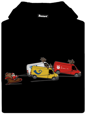 Santa se soby dámska mikina klokanka Black