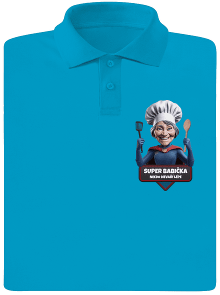 Super babička pánska polokošeľa Blue Atol