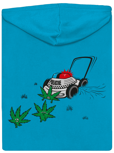 Ganja kríza dámska mikina na zips Blue Atol